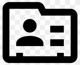 This Icon Represents A Contact Card Clipart