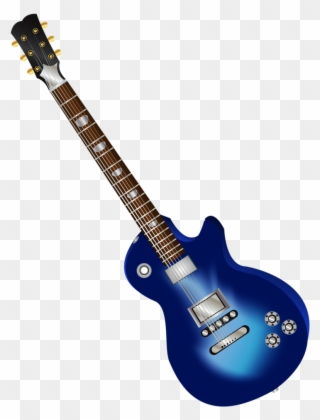 Electric Guitar L - Guitarra Electrica Azul Dibujo Png Clipart