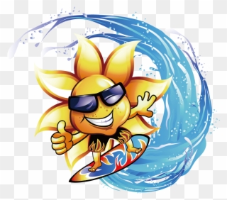 Sun Clipart Clipart Wave - Water - Png Download