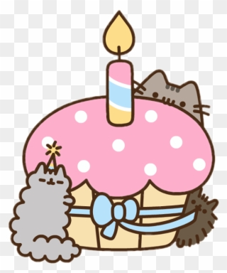 Pusheen Pip And Stormy Happy Birthday Clipart