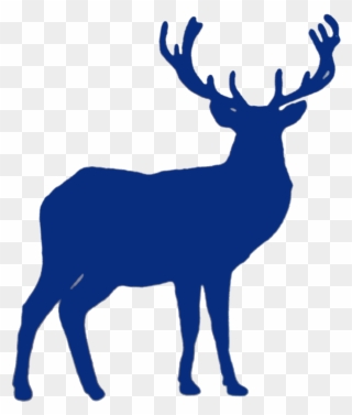 Stag Clipart Celtic - Silhouette Of Reindeer - Png Download