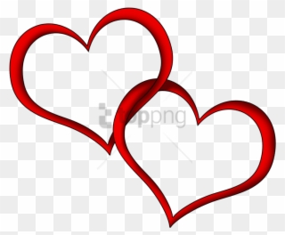 Free Png Download Heart Outline Couple Red Png Images - Transparent Wedding Symbol Png Clipart