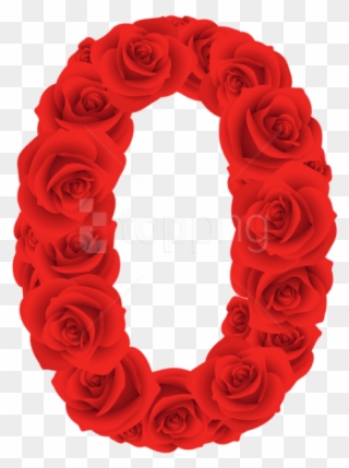 Download Red Roses Number Zero Clipart Png Photo - Rose Number Png Transparent Png