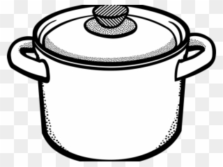 Cooking Pan Clipart Dhakkan - Cooking Pot Clipart Black And White - Png Download