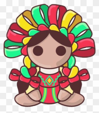 #doll #vintage #cute #mexican #travel #people #color - Mexican Doll Png Clipart