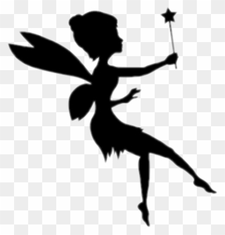 #tinkle #fairy #fairies #wand #magic #wings #fly #star - Fairy Silhouette On Transparent Background Clipart
