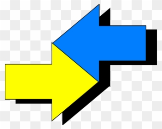 Spelling Right Transprent Png - Two Arrows In Opposite Directions Clipart