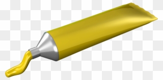 Medium Image - Yellow Paint Tube Clipart - Png Download