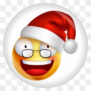 Button Smiley Emoji Weihnachten Ø 50 Mm - Emoji Hd Images Download Clipart
