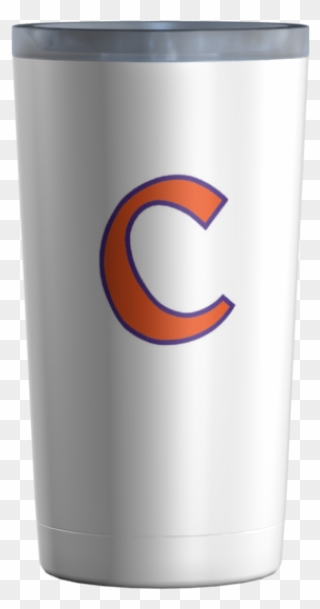 Clemson Baseball C White - Caffeinated Drink Clipart