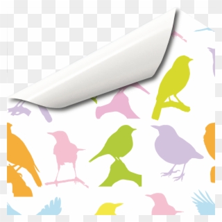 Bunte Vögel Klebefolie Dekor Muster Dekorfolie - Illustration Clipart