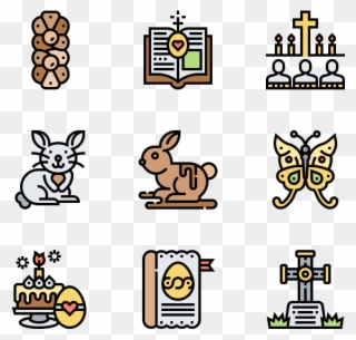 Easter - Cute Cleaning Icons Clipart