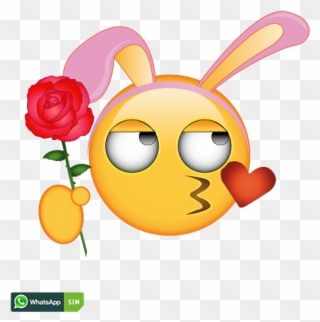 Gute Besserung Emoji Mit Rose Und Blick Oben Clipart