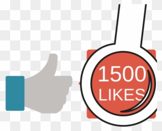 Lupe Auf 1500 Likes Und Daumen Hoch Clipart