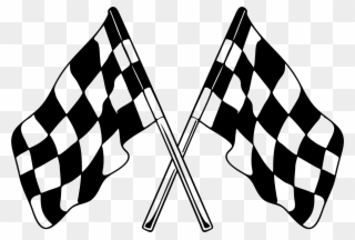 Racing Checkered Flag Flames - Racing Flag Vector Clipart