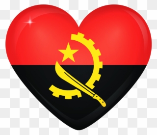 Free Png Download Angola Large Heart Flag Clipart Png Transparent Png