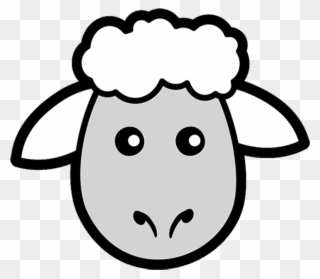Schaf-icon Der 2014er Aktion - Sheep Face Mask Outline Clipart