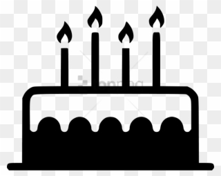 Free Png Banner Black And Whitebirthday Candle Sweet - Birthday Cake Png Icon Clipart
