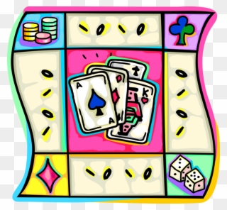 Vector Illustration Of Casino And Gambling Games Of Clipart