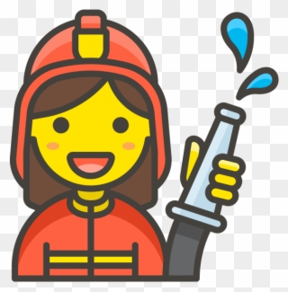 Woman Firefighter Emoji - Bombero Png Clipart