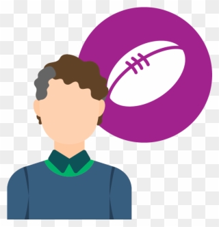 Avatar Of Darren And A Football Icon - Illustration Clipart