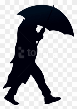 Free Png Man With Umbrella Silhouette Png Png Images - Man With Umbrella Silhouette Clipart