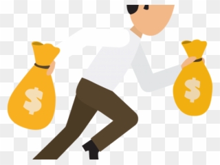 Money Clipart Business - Running For Money Png Transparent Png
