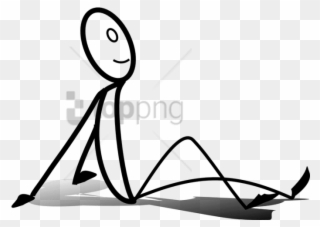 Free Png Download Sitting Stick Man Png Images Background - Stick Figures Sitting Down Clipart