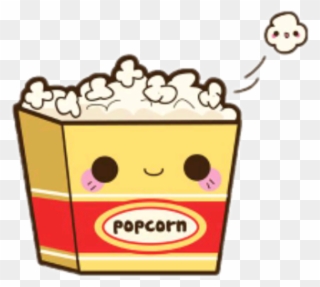 Popcorn Sticker - Kawaii Popcorn Png Clipart