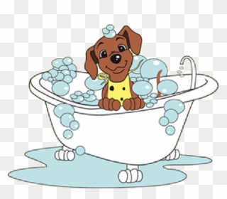 Cat Clipart Bath - Cartoon Dog Bath Png Transparent Png