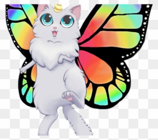 Butterfly Clipart Cat - Unicorn Kitties - Png Download