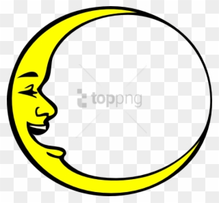 Free Png Smiling Crescent Moon Png Image With Transparent - Crescent Moon Smiling Clipart