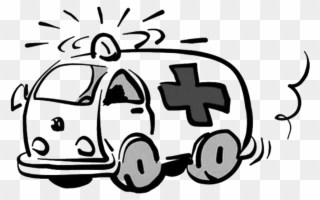 Ambulance Drawing Black And White - Ambulance Clipart