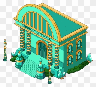Fg Building Wiz Emerald City Hall , Png Download - Dollhouse Clipart