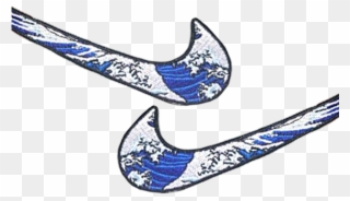 Image Of Velcro Patch Hokusai - Nike Air Force 1 Travis Scott Hokusai Clipart