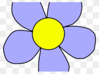 Petal Clipart Cute Blue Flower - Clipart 5 Petal Flower - Png Download