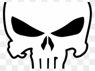 Skull Clipart Police - White Punisher Skull Transparent - Png Download