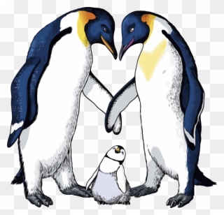 Happy Feet Family Clipart Png - Penguin Family Coloring Page Transparent Png