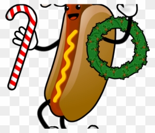 Hot Dogs Clipart Christmas - Hot Dog Png Gif Transparent Png