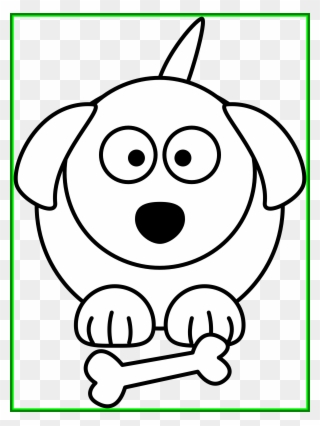 Clipart Bad Dog - Dog Cartoon Line Drawing - Png Download