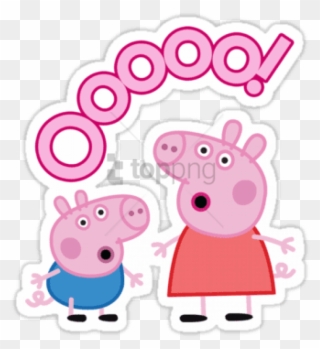 Download Peppa Pig Ooo Sticker Clipart Png Photo - Peppa Pig Holding Balloons Transparent Png