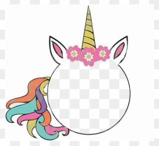 Unicorn Sticker - Frame Unicornio Png Clipart