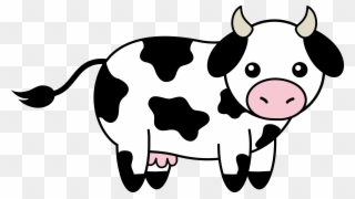 Clipart Of Ever, Spots And Says - Easy Cow Coloring Pages - Png Download