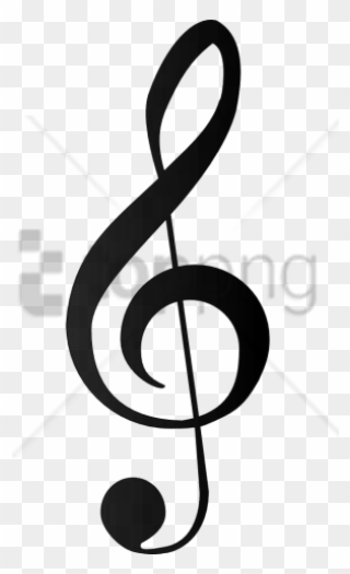 Free Png Music Note Silhouette Png Png Image With Transparent - Treble Clef Notes Vector Clipart