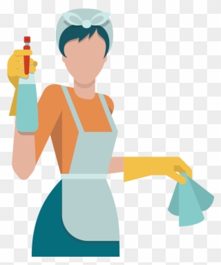 Cleaning Icon - Woman Cleaning Icon Clipart