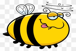 D R N U K Spelling Bee - Drunk Bee Cartoon Clipart