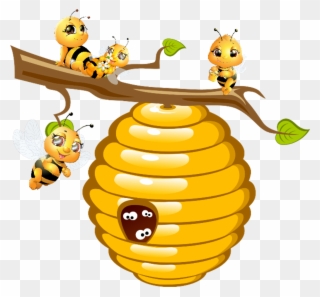 #bees #hive #honey - Bee Clipart - Png Download