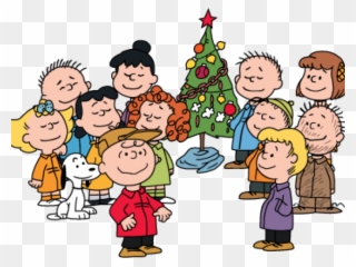 Winter Clipart Peanuts - Charlie Brown Christmas Gang - Png Download