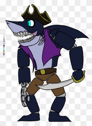 Laddon The Pirate Captain Megalodon By Ecn13000 - Cartoon Clipart