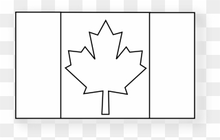 Canadian Flag Black Coloring Book Svg Colouringbook - Canadian Flag Line Art Clipart